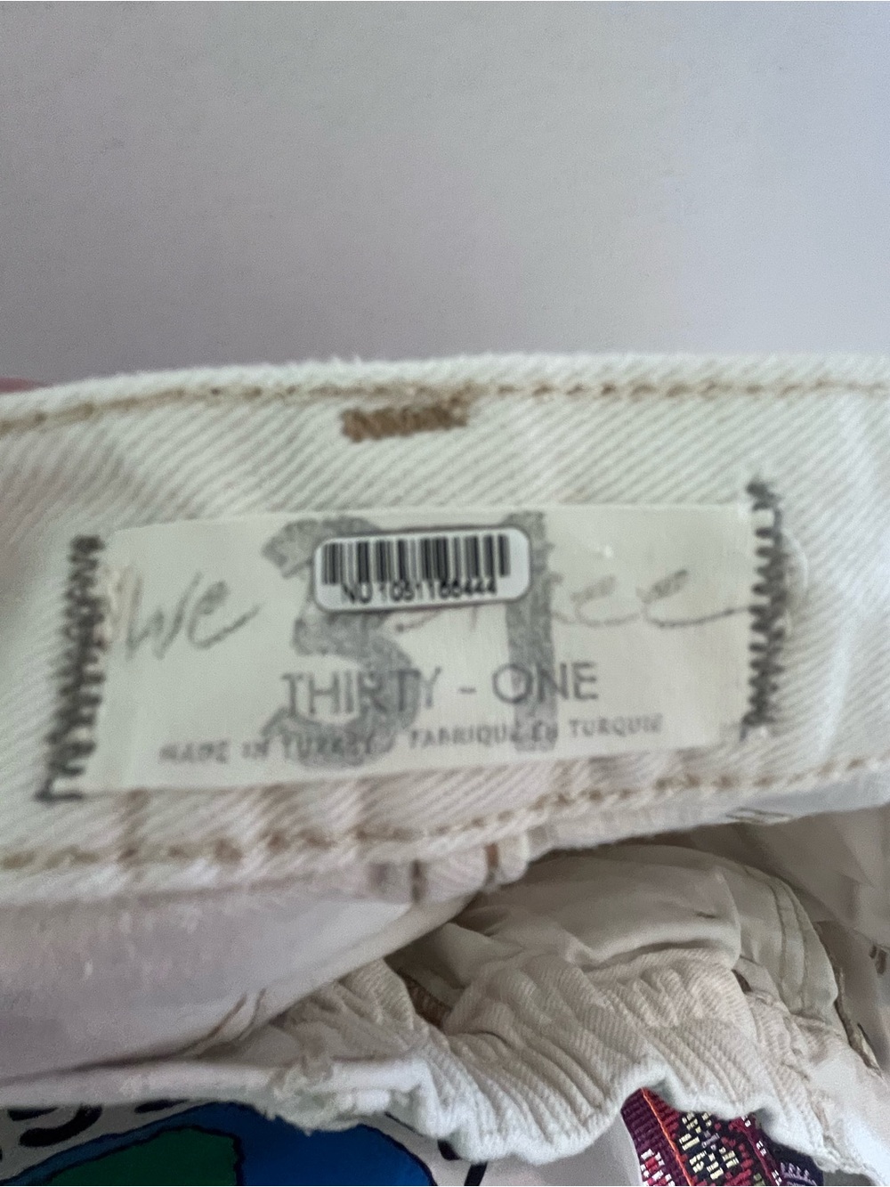Free People Cream Wide-Leg High-Rise Jeans - Picture 5 of 5
